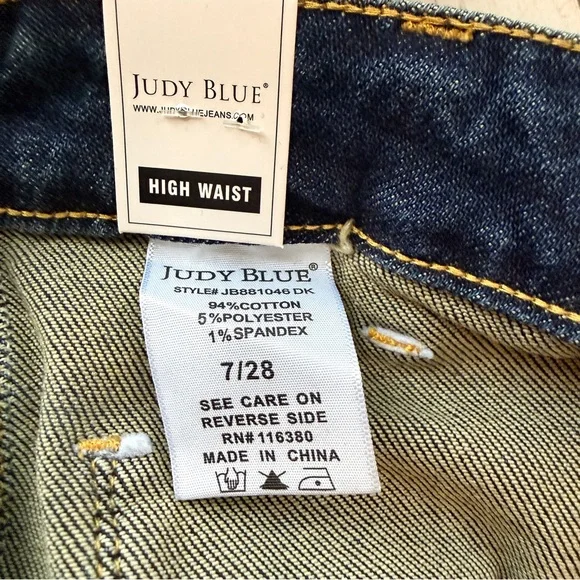 Judy Blue | High Rise Palazzo Wide Leg Jeans, Dark Indigo - Picture 10 of 11